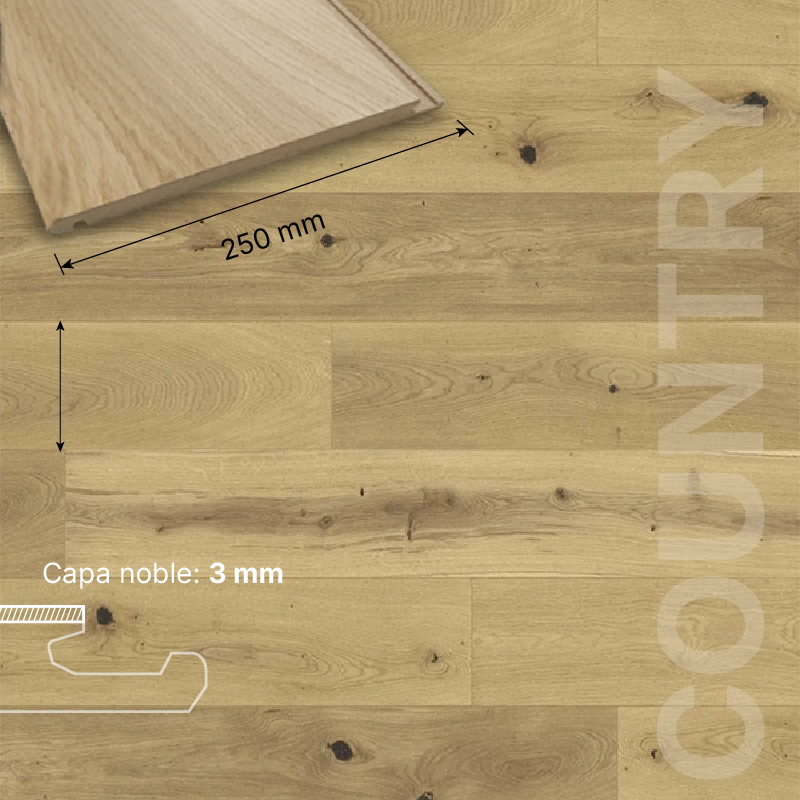 ROBLE FLOTANTE HDF - 14/3 - XL ELEGANCE 250